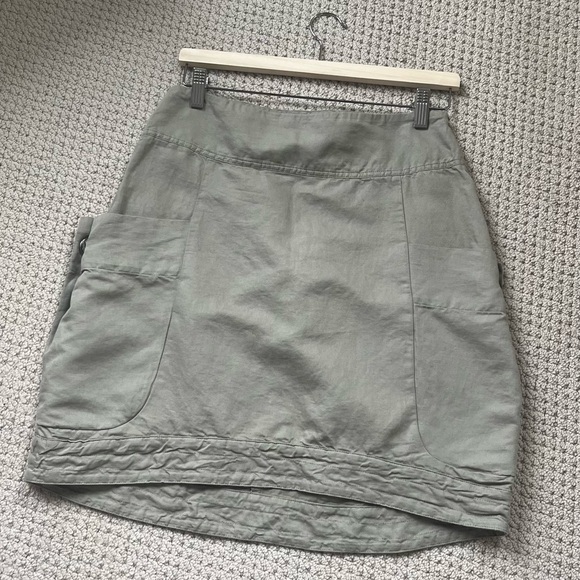 Khaki/Grey linen mix Sarah Pacini Skirt. Size 0. Tags removed. 10/10 condition. - Picture 3 of 7